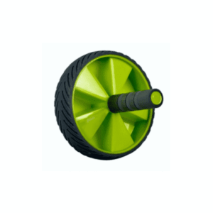 rueda de ejercicio abdominal color verde con negro