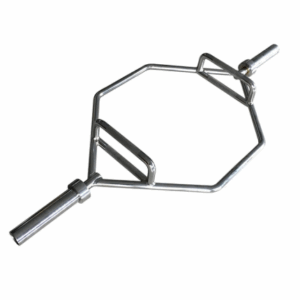 barra de entrenamiento tipo hexagonal cromada