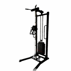 maquina doble polea para gimnasio, color negro