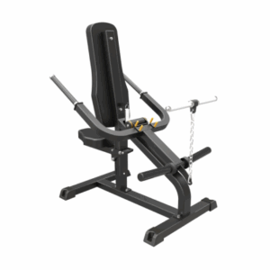maquina de ejercicios para biceps y triceps color negro con detalles cromados