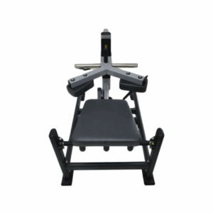 maquina de elevacion de pantorrillas color negro con detalles cromados