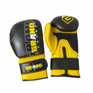 guantes de boxeo grand champ color negro con amarillo