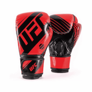 guantes de boxeo marca ufc color rojo con detalles en negro