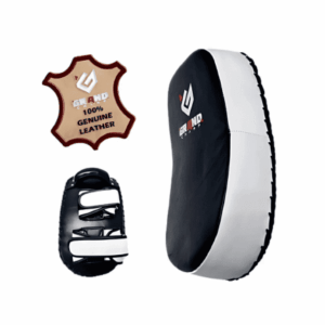 pad de entrenamiento de cuero color negro con blanco